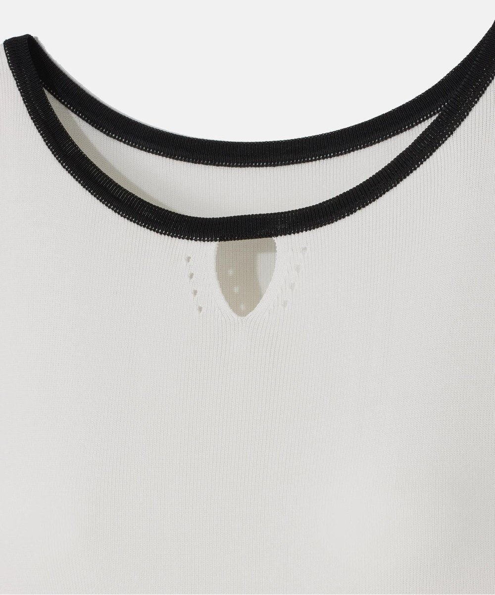 GRACE CONTINENTAL ラインニットノースリーブ 