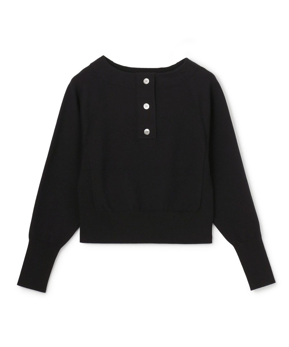 uncrave スウェットライクニット ヘンリーネックトップス 