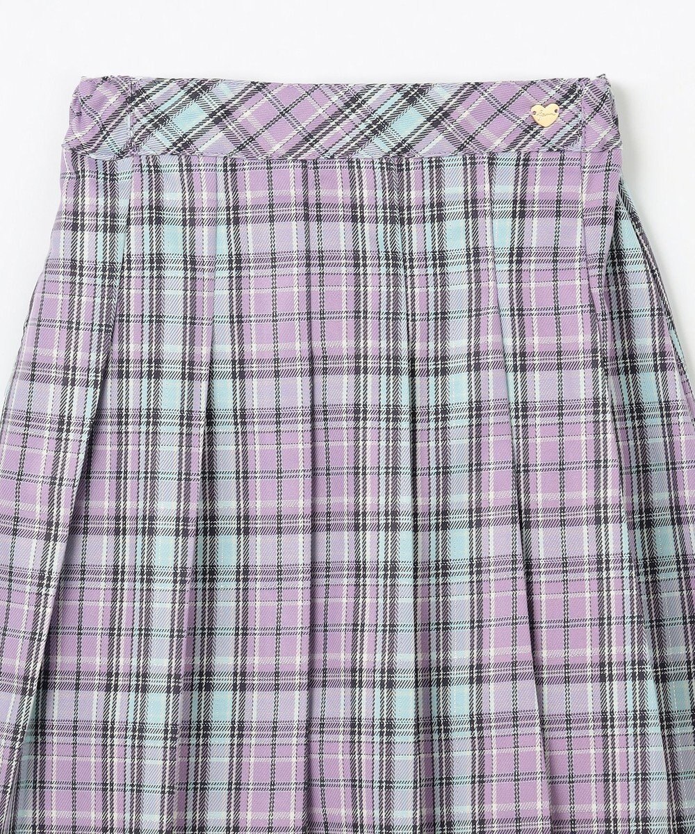 ANY KIDS ラメチェックプリーツスカパン 