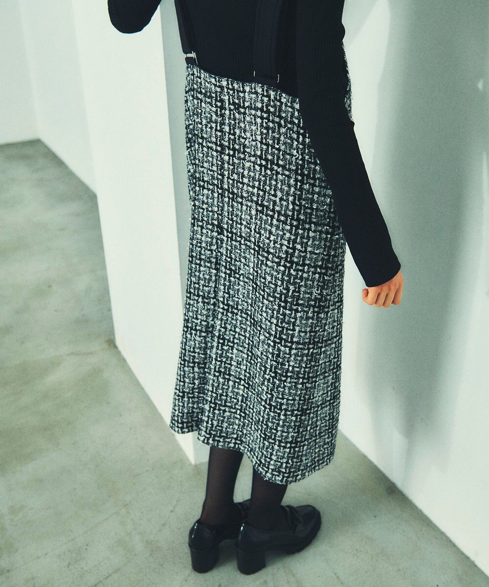 GRACE CONTINENTAL ミディツイードジャンパースカート 