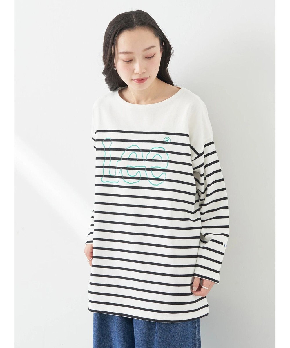 earth music&ecology Ｌｅｅ×ｅ．ｍ．ａ．ｅ　ＢＯＲＤＥＲ　Ｌ／Ｓ　ＴＥＥ 