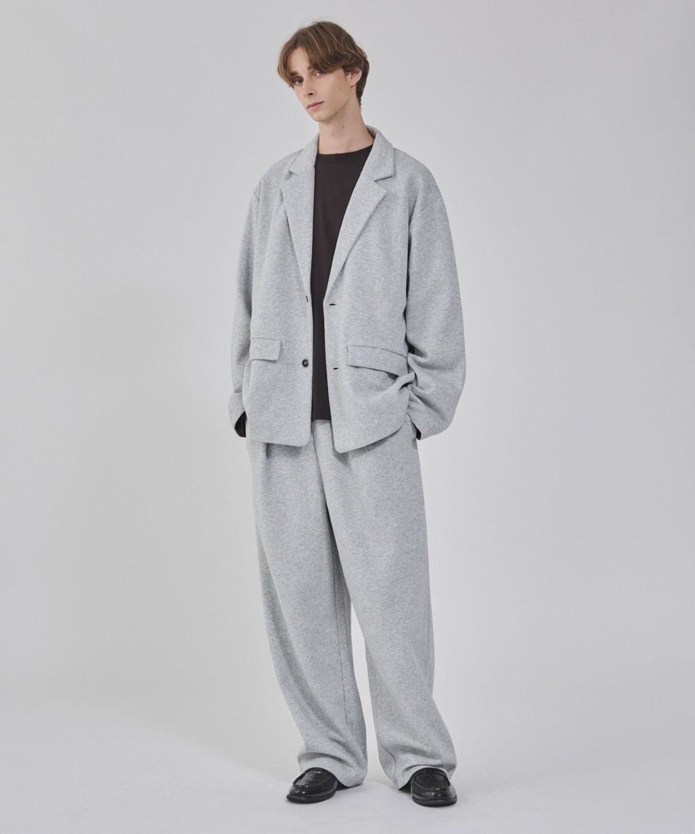 WEGO 【ユニセックス着用ITEM/MLサイズ展開】ボンディングスウェットテーラードジャケット 