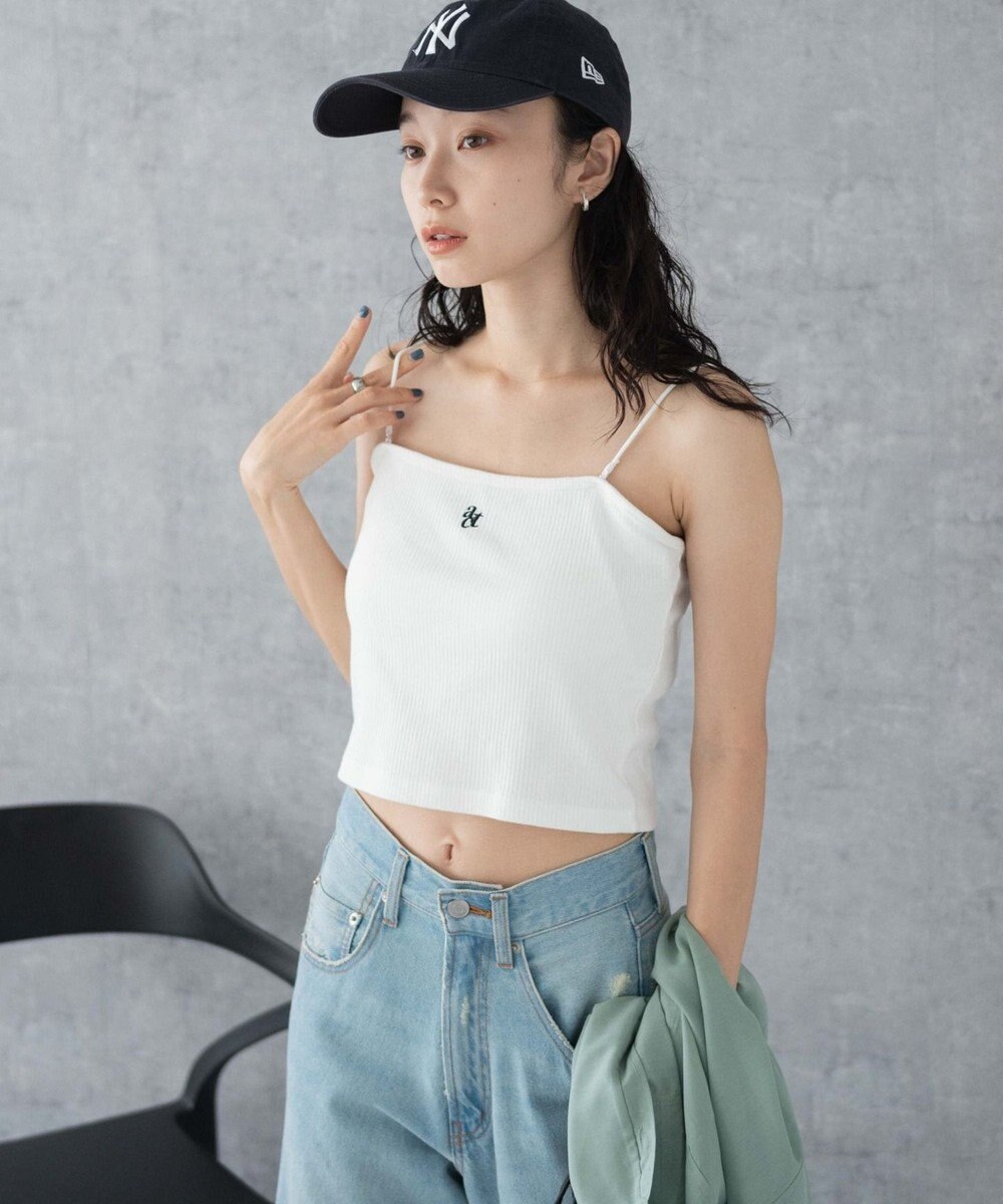 WEGO 【カップ付き/SMサイズ展開】nachumoreショートワンポイントキャミ 