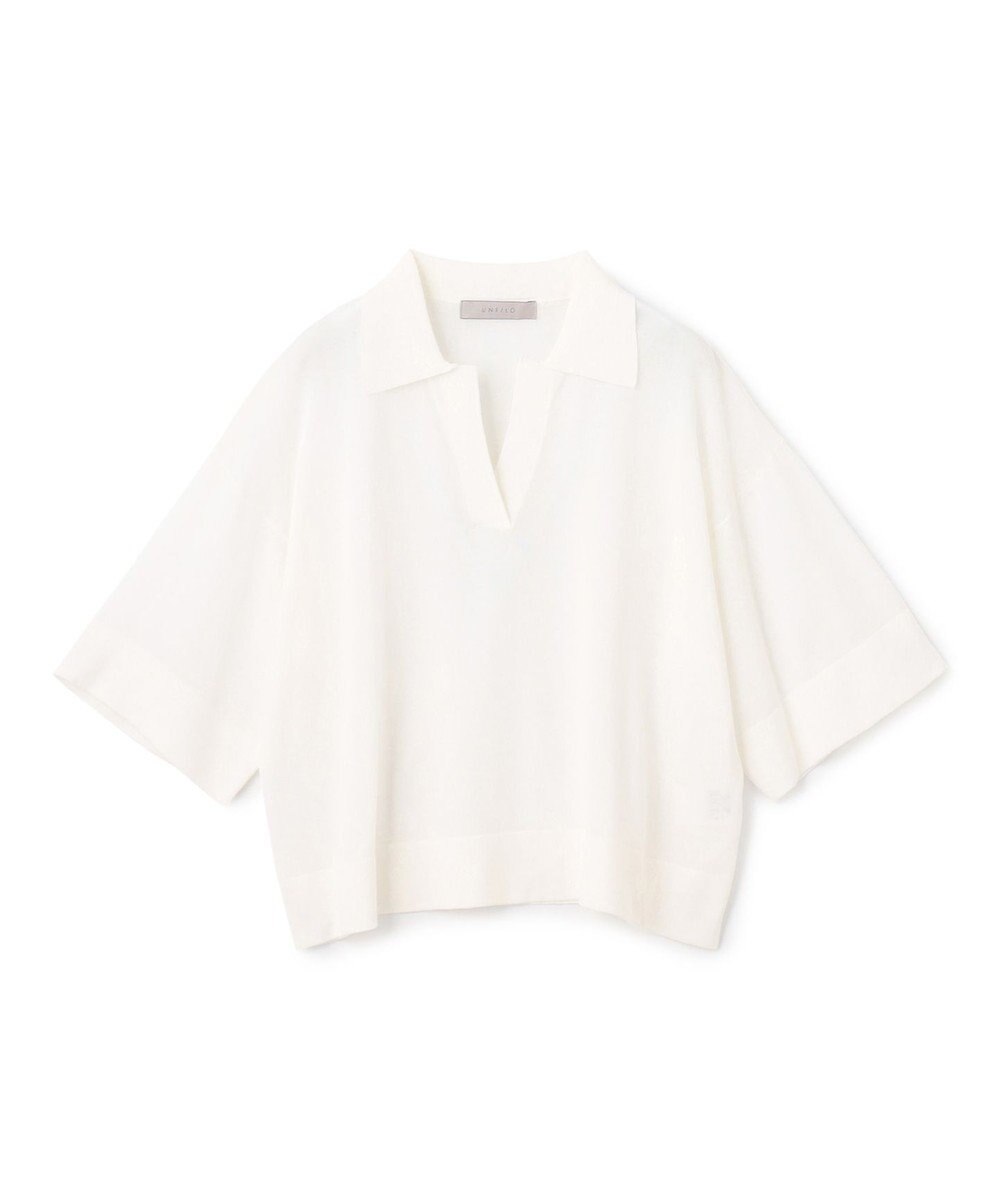 UNFILO フロスティコットン スキッパーニット 