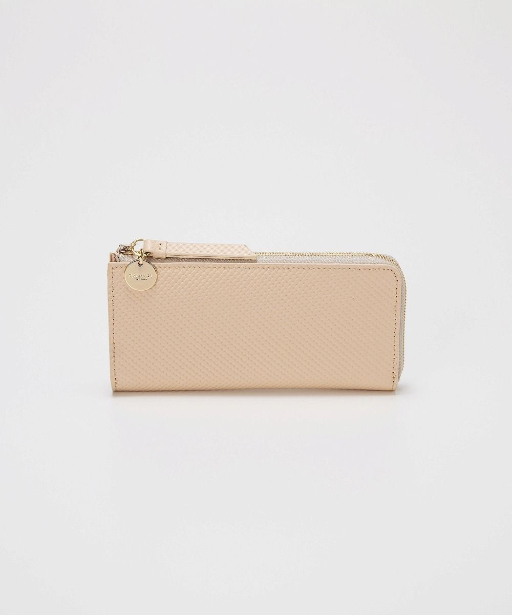 TOPKAPI 【TREASURE TOPKAPI】クロスエンボス レザー L字ファスナー 長財布 