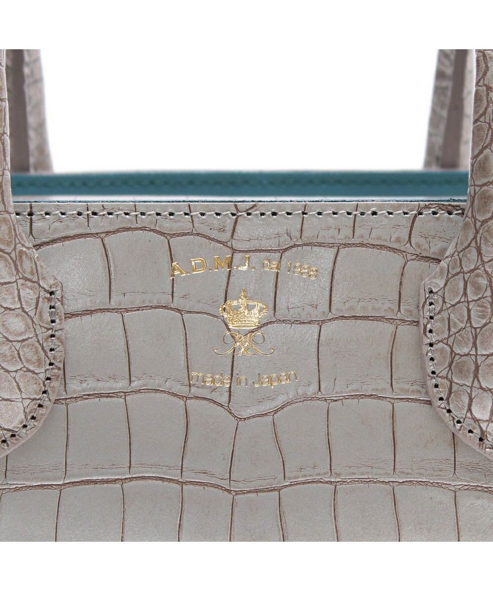 A.D.M.J. 【牛革】クロコ型押し/ ミニトートバッグ 