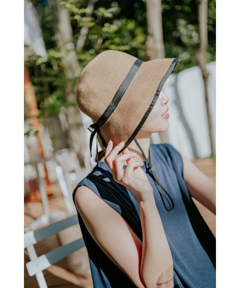 MOONBAT 【遮光98%以上/UPF50＋/UVカット】洗えるペーパーブレードリボンハット 手洗いOK/サイズ調整可能/抗菌防臭加工 