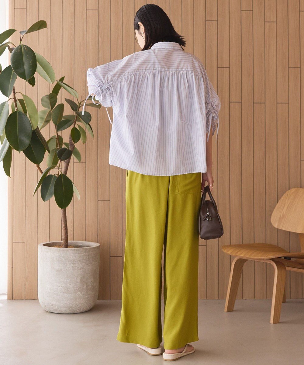 AMERICAN HOLIC 【先行予約】【WEB限定】ギャザーリボンスリーブ半袖シャツ 