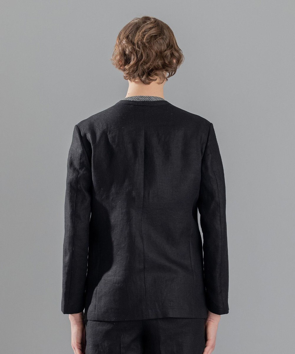 JOSEPH HOMME ペアースキンリネン　ノーカラージャケット 