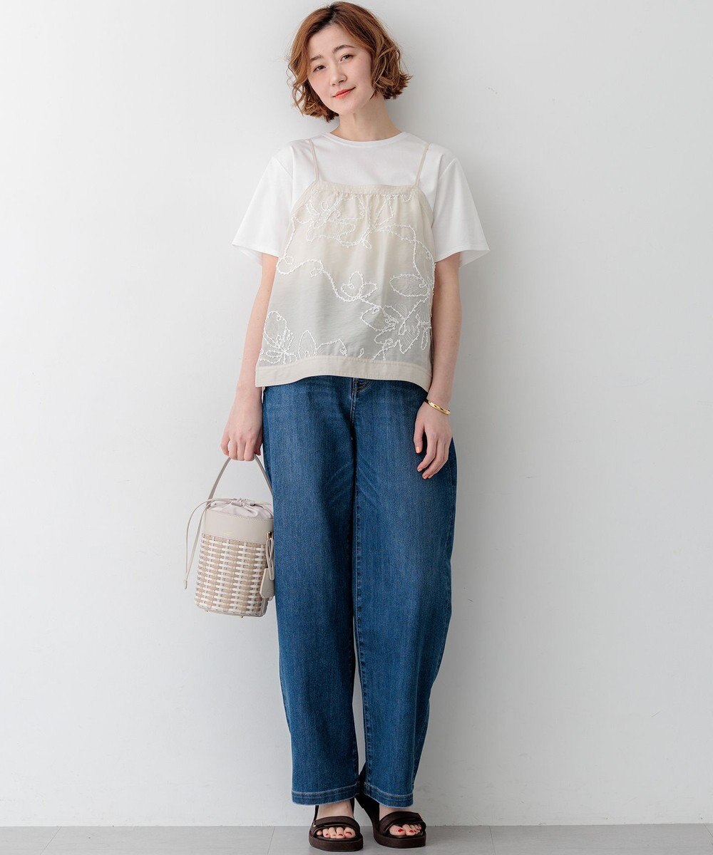 23区 【一部先行予約/見上愛さん着用/接触冷感】23区DENIM サマー ストレート ワイド パンツ 