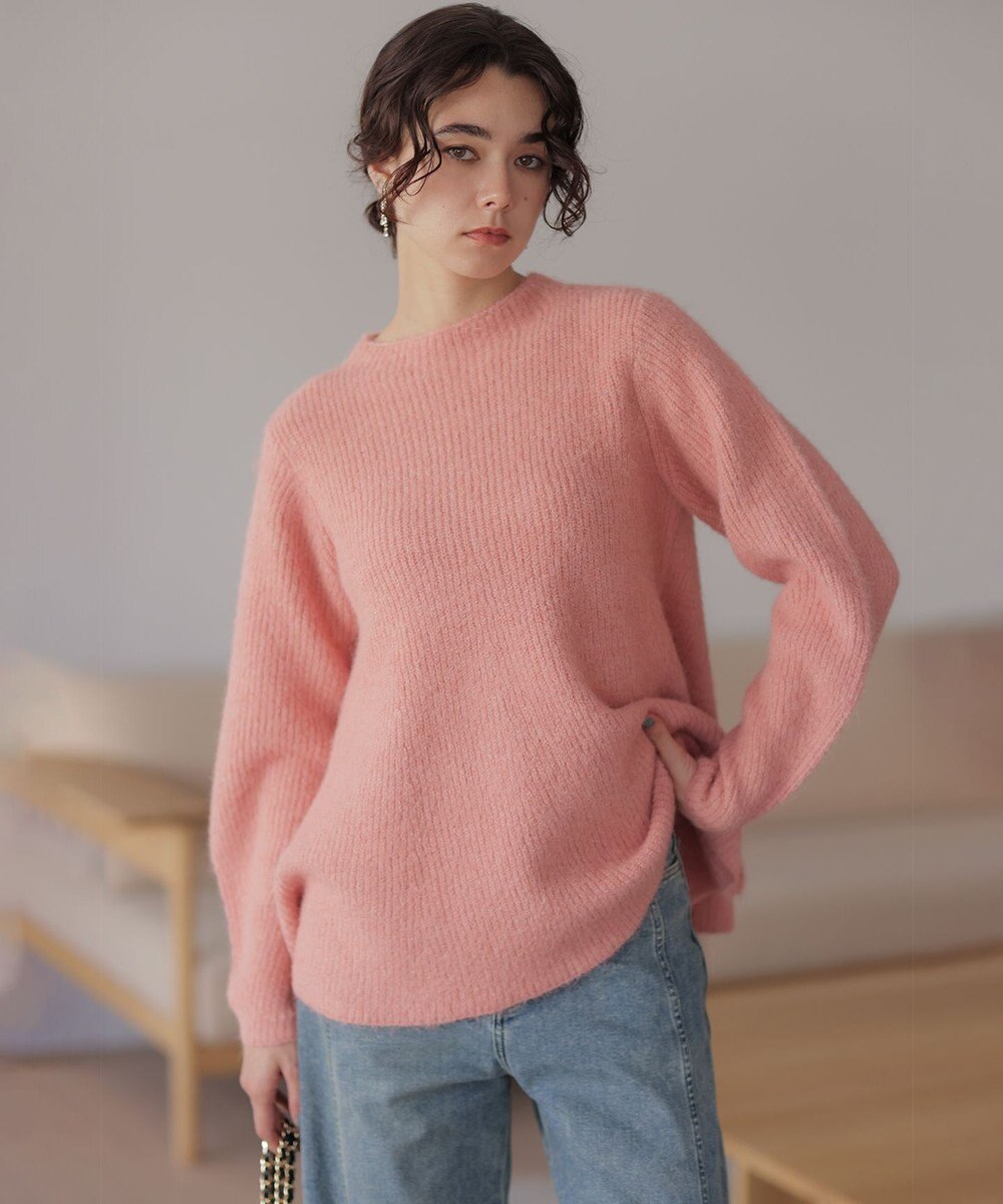 組曲 L へアリーヤーン フレア ニット 