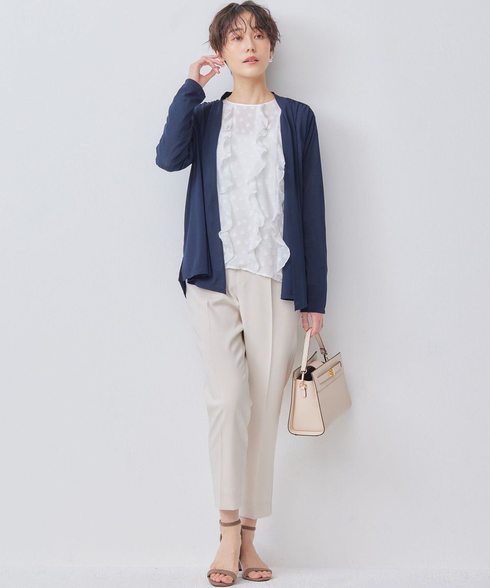 組曲 L 【冷房対策】パウダリージョーゼットカーディガン 