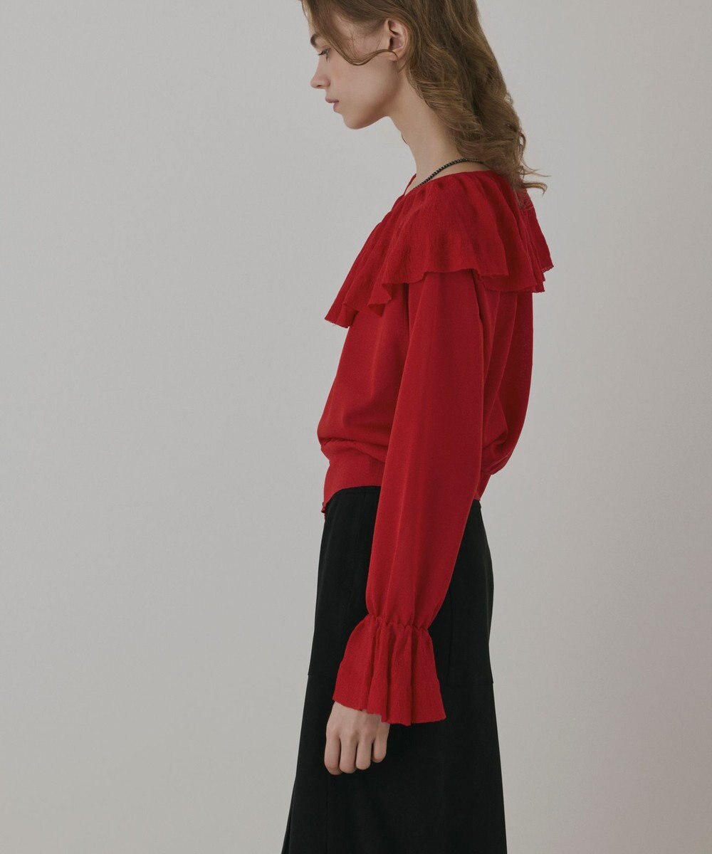 GRACE CONTINENTAL フリルニットカーディガン 