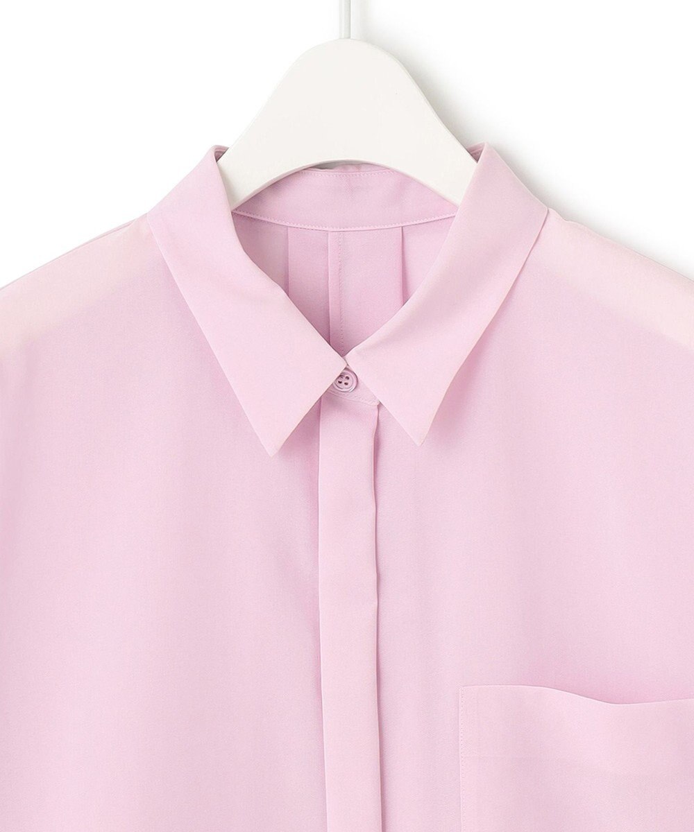 ICB L 【洗える】トリアセコットンシアー ドルマンスリーブシャツ 