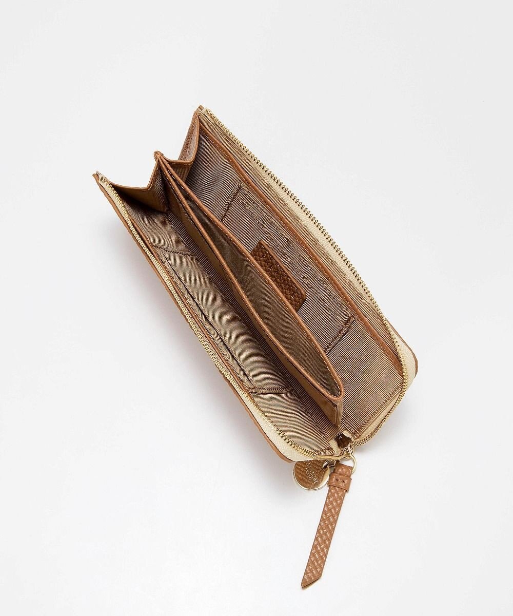 TOPKAPI 【TREASURE TOPKAPI】クロスエンボス レザー L字ファスナー 長財布 