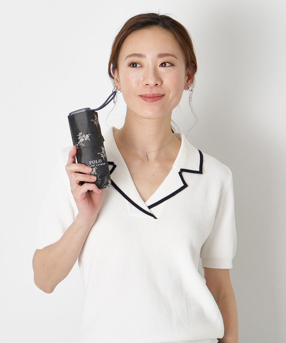 MOONBAT 【WEB限定/UV遮蔽率100％/晴雨兼用】POLO RALPH LAUREN （ポロ ラルフローレン）晴雨兼用日傘 折りたたみ傘 コンパクト 花柄 