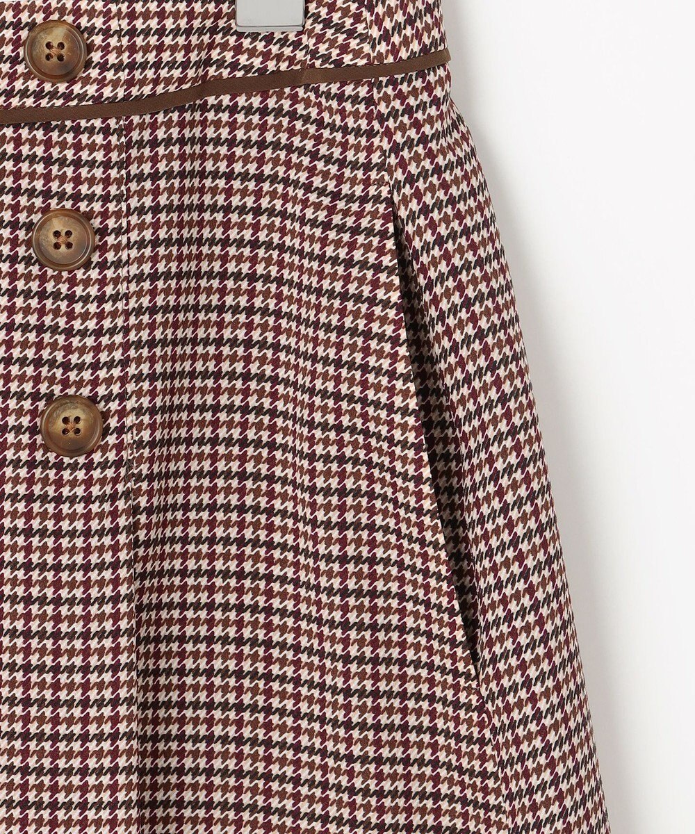 J.PRESS LADIES デシンハウンドトゥースプリント スカート 
