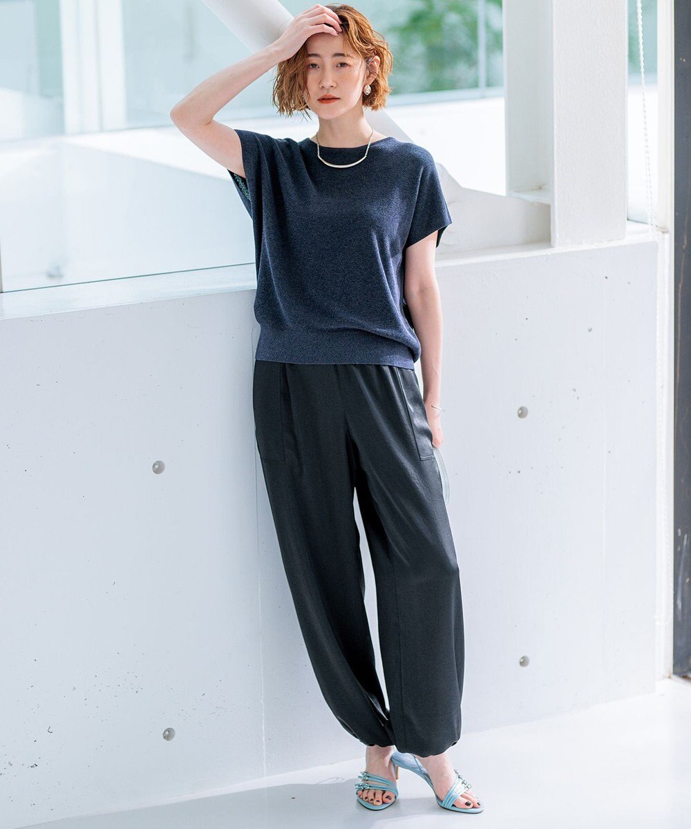 23区 【GLOW8月号掲載/洗える】スムースサテン パラシュートパンツ 