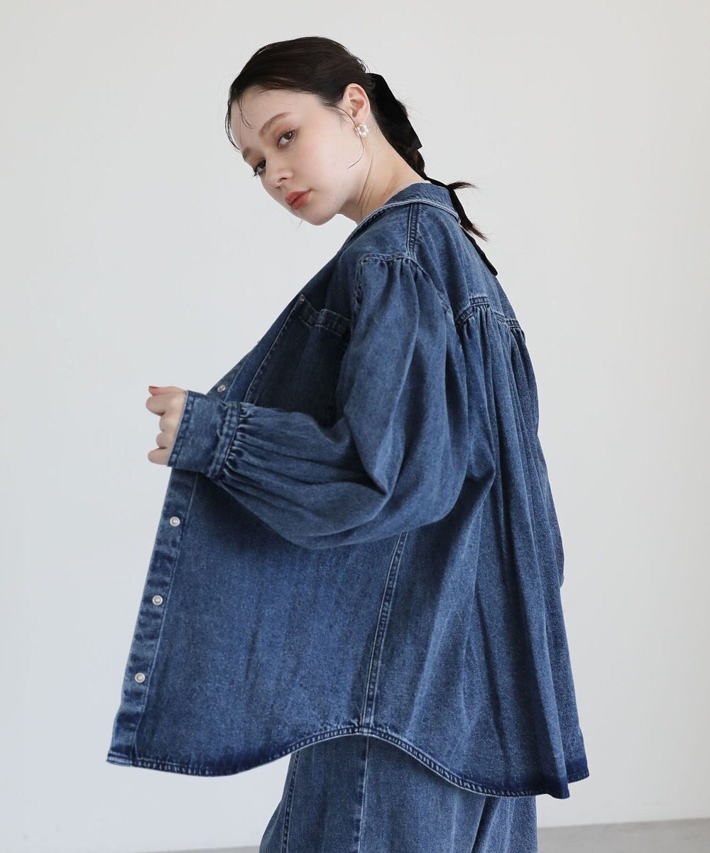 Green Parks ・ＳＵＧＡＲ　ＳＰＯＯＮ　ボリュームスリーブデニムシ 