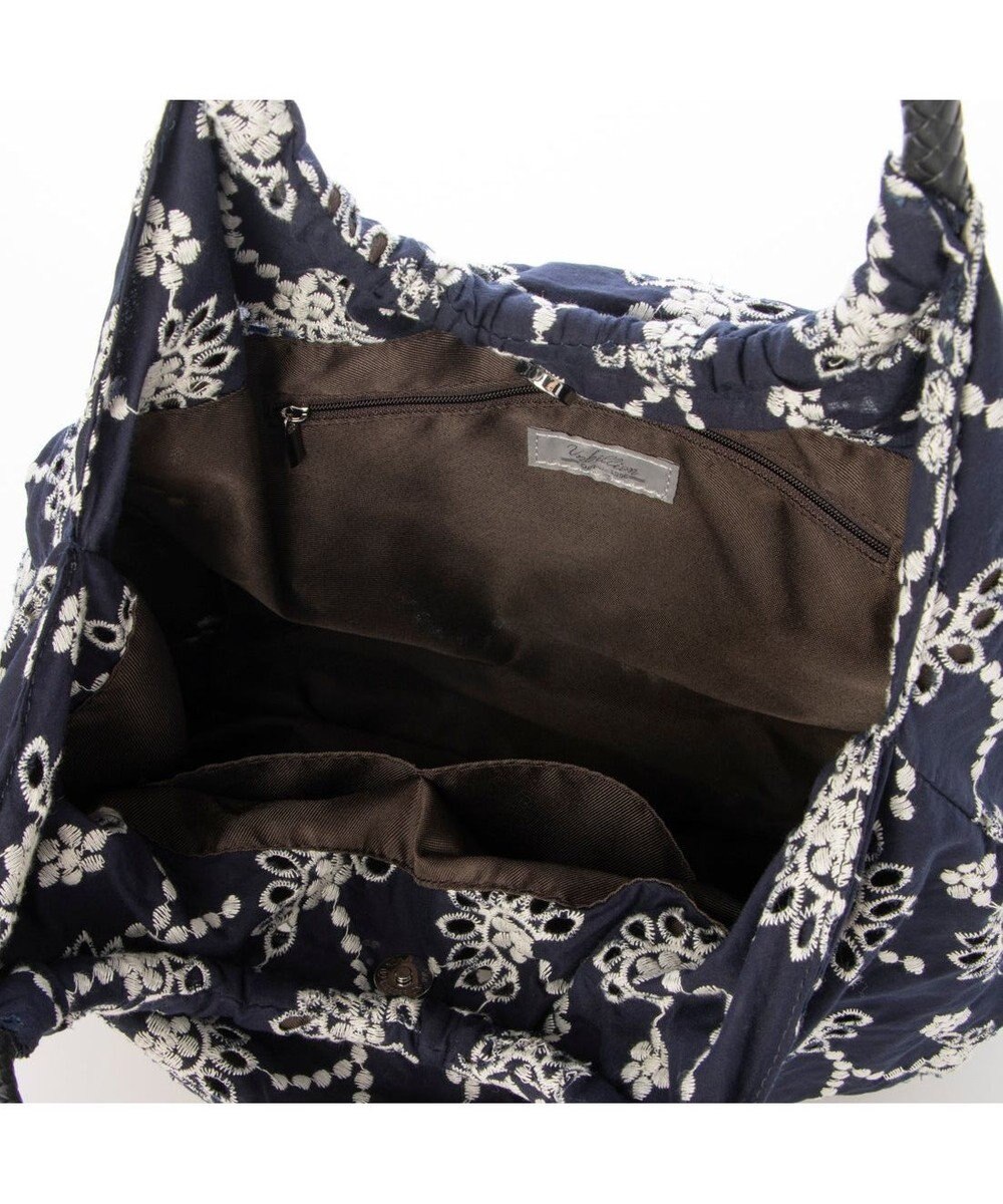 UNBILLION カシュカシュ cachecache / 花刺繍メッシュハンドルトートバッグ 