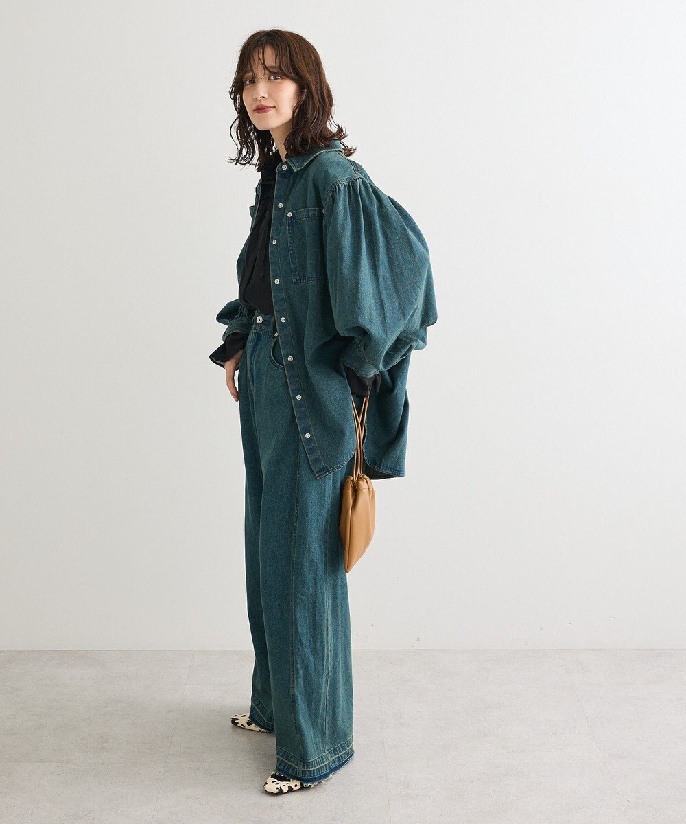 Green Parks ・ＳＵＧＡＲ　ＳＰＯＯＮ　ボリュームスリーブデニムシ 