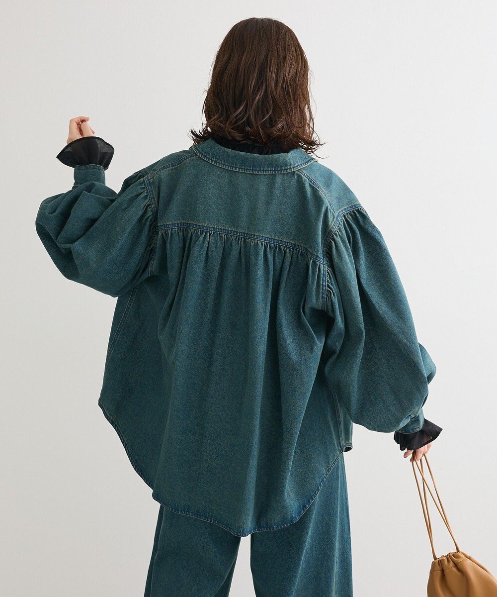 Green Parks ・ＳＵＧＡＲ　ＳＰＯＯＮ　ボリュームスリーブデニムシ 