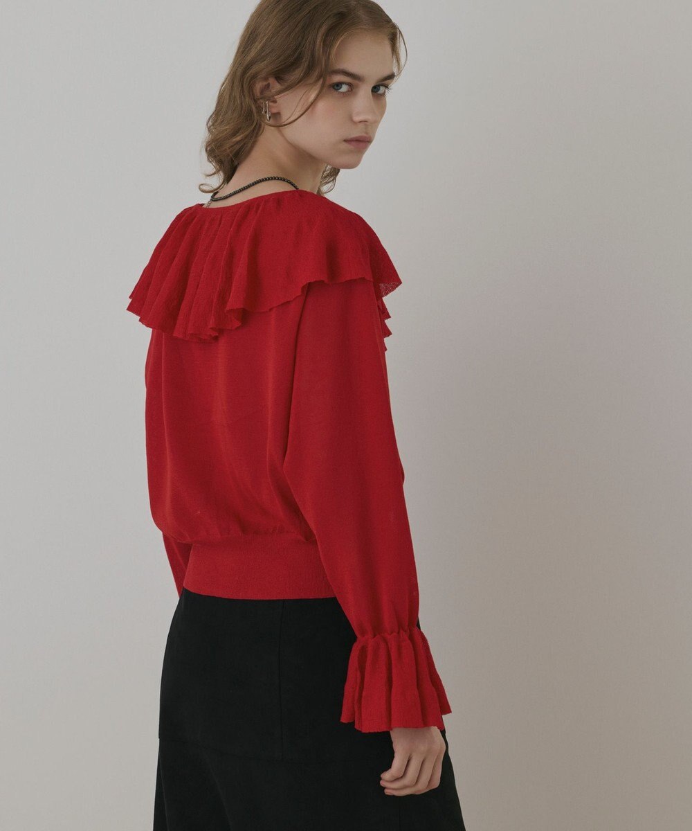 GRACE CONTINENTAL フリルニットカーディガン 