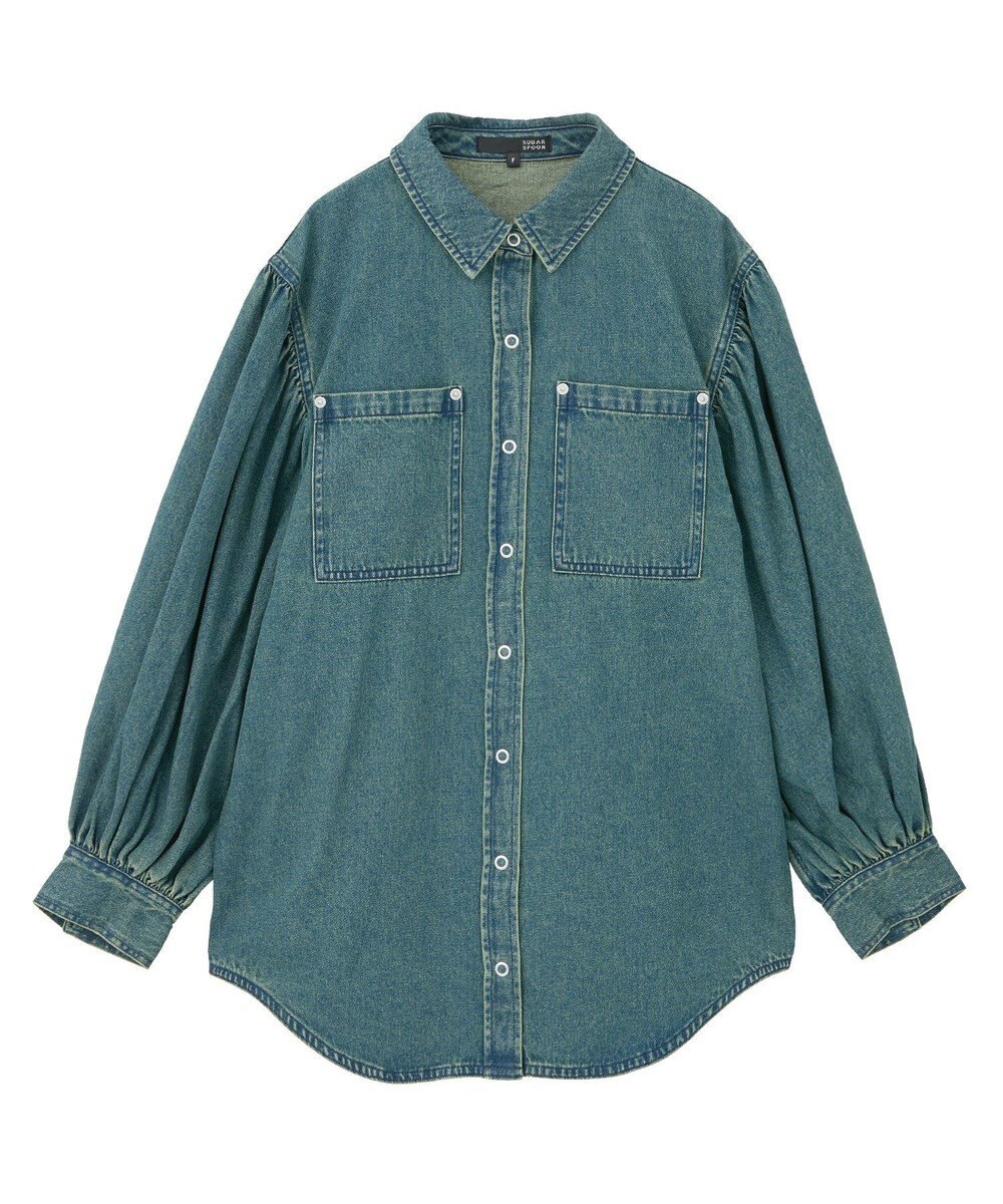 Green Parks ・ＳＵＧＡＲ　ＳＰＯＯＮ　ボリュームスリーブデニムシ 