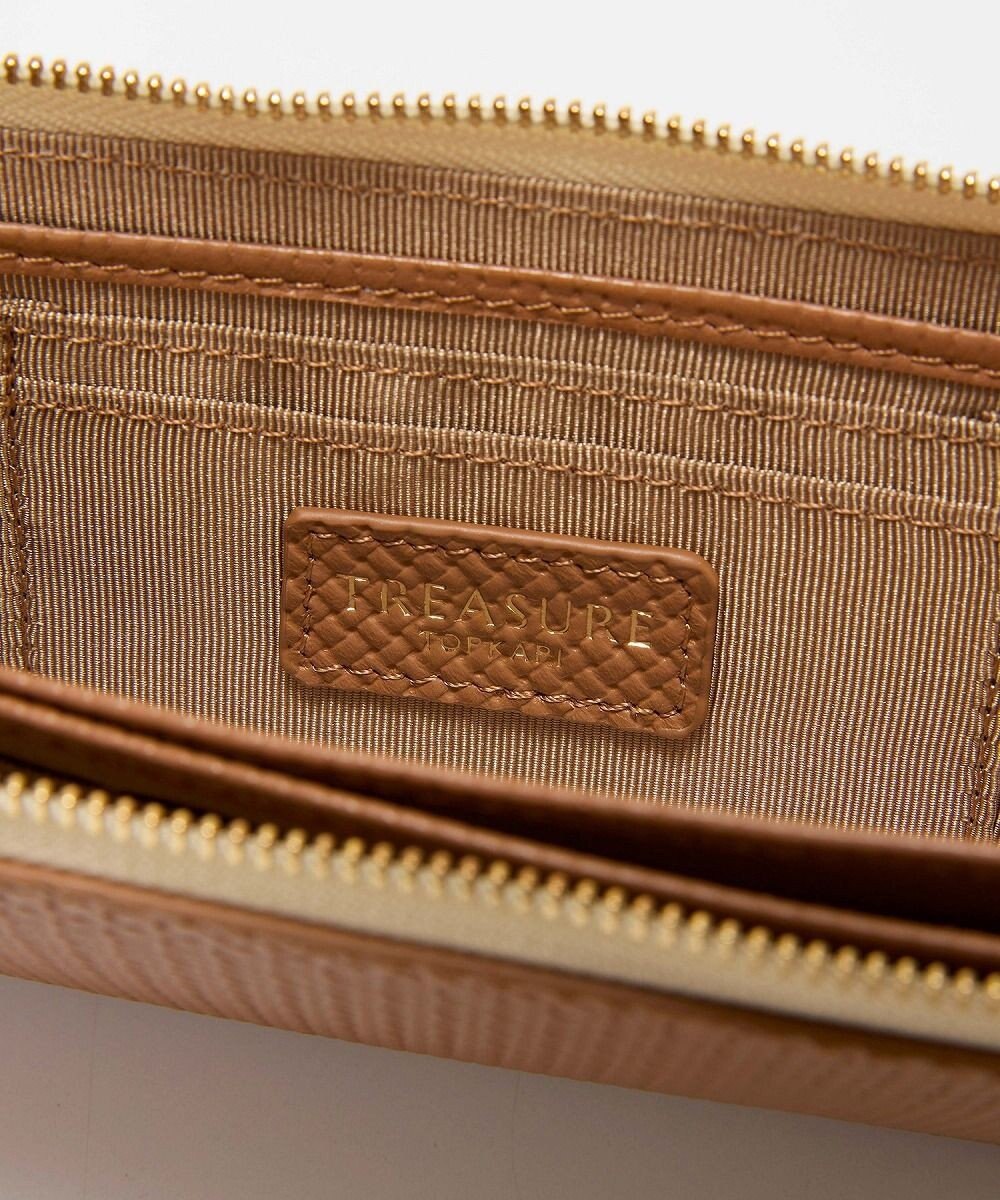 TOPKAPI 【TREASURE TOPKAPI】クロスエンボス レザー L字ファスナー 長財布 