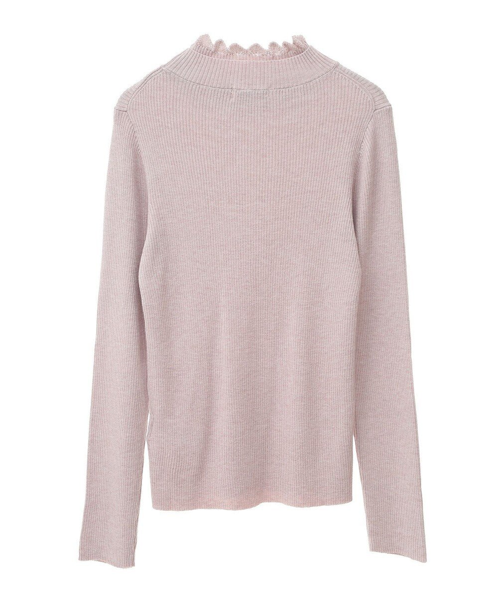 earth music&ecology レーシーハイネックリブプルオーバー 