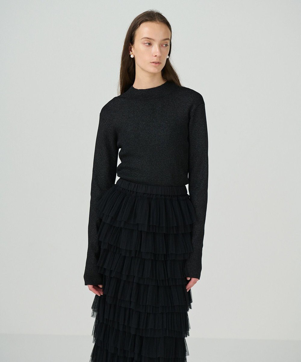 GRACE CONTINENTAL ラメハイゲージニットトップ 