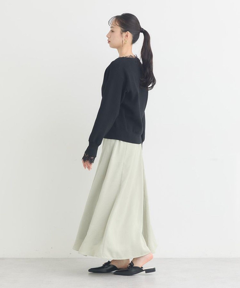 earth music&ecology サテンフレアスカート 