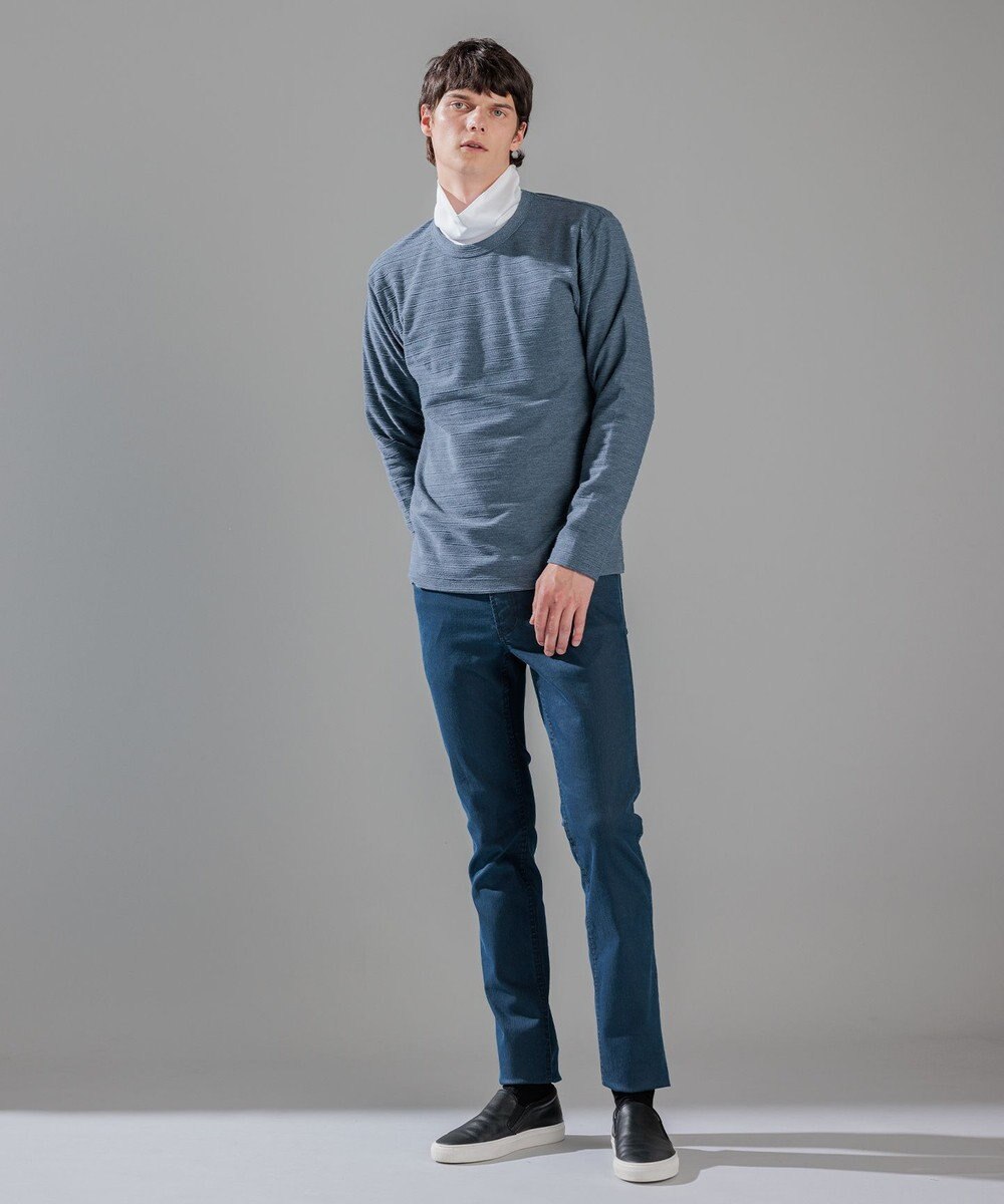 JOSEPH HOMME メランジリップル　クルーネックカットソー 