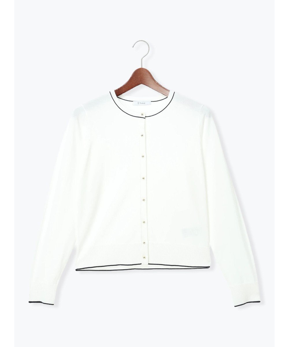 Te chichi 14G綿ポリクルーカーディガン 