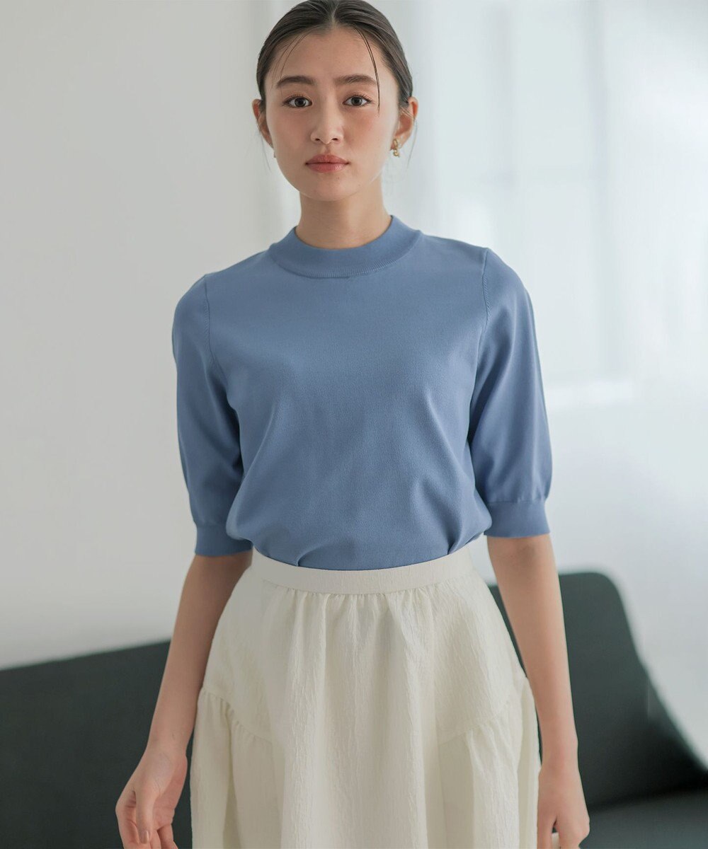 組曲 S マイラックカラー 6分袖 ニット 