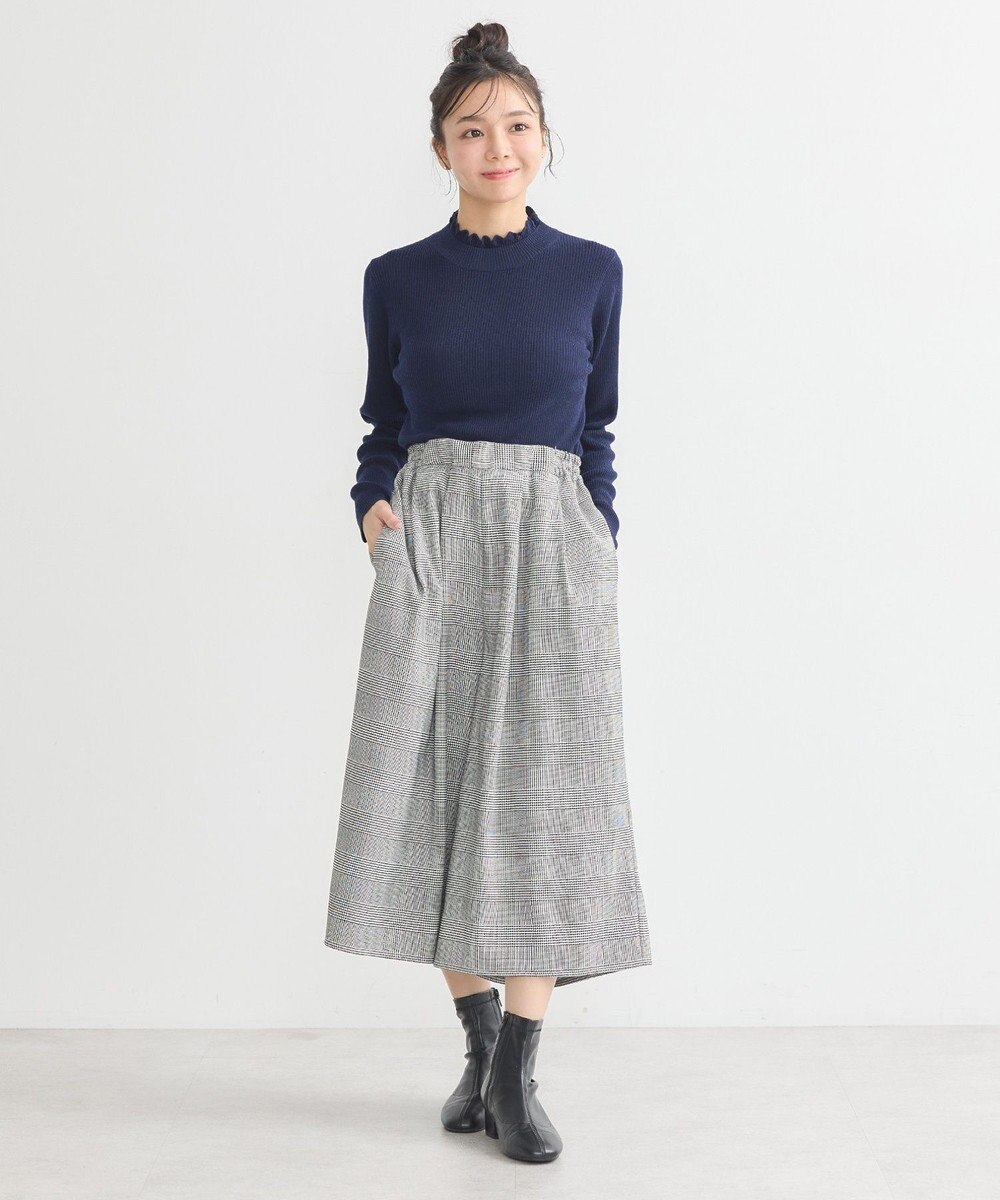 earth music&ecology レーシーハイネックリブプルオーバー 