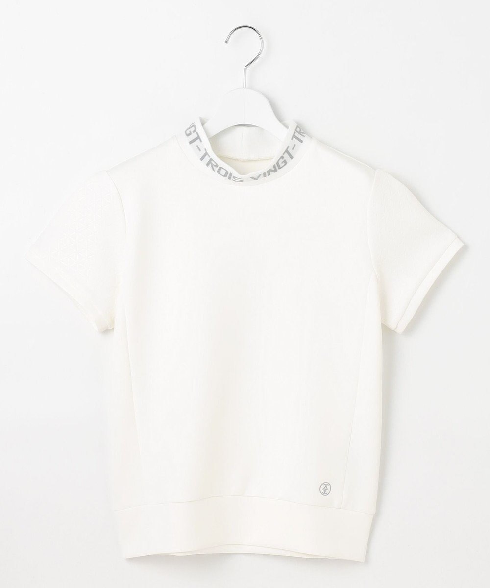 23区GOLF 【WOMEN】ライトダンボール ロゴリブモックネック 