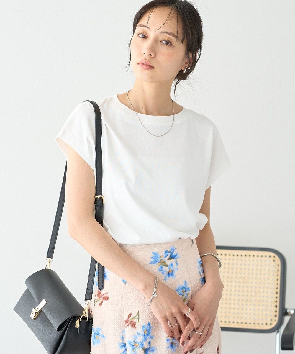 earth music&ecology 【遮熱・接触冷感・UVカット】フレンチスリーブTシャツ 