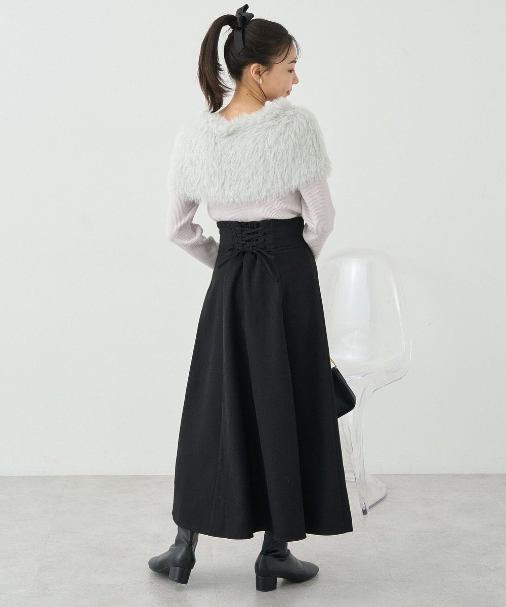 earth music&ecology ＳＥＴ２点ケープ＋リブニットプルオーバー 