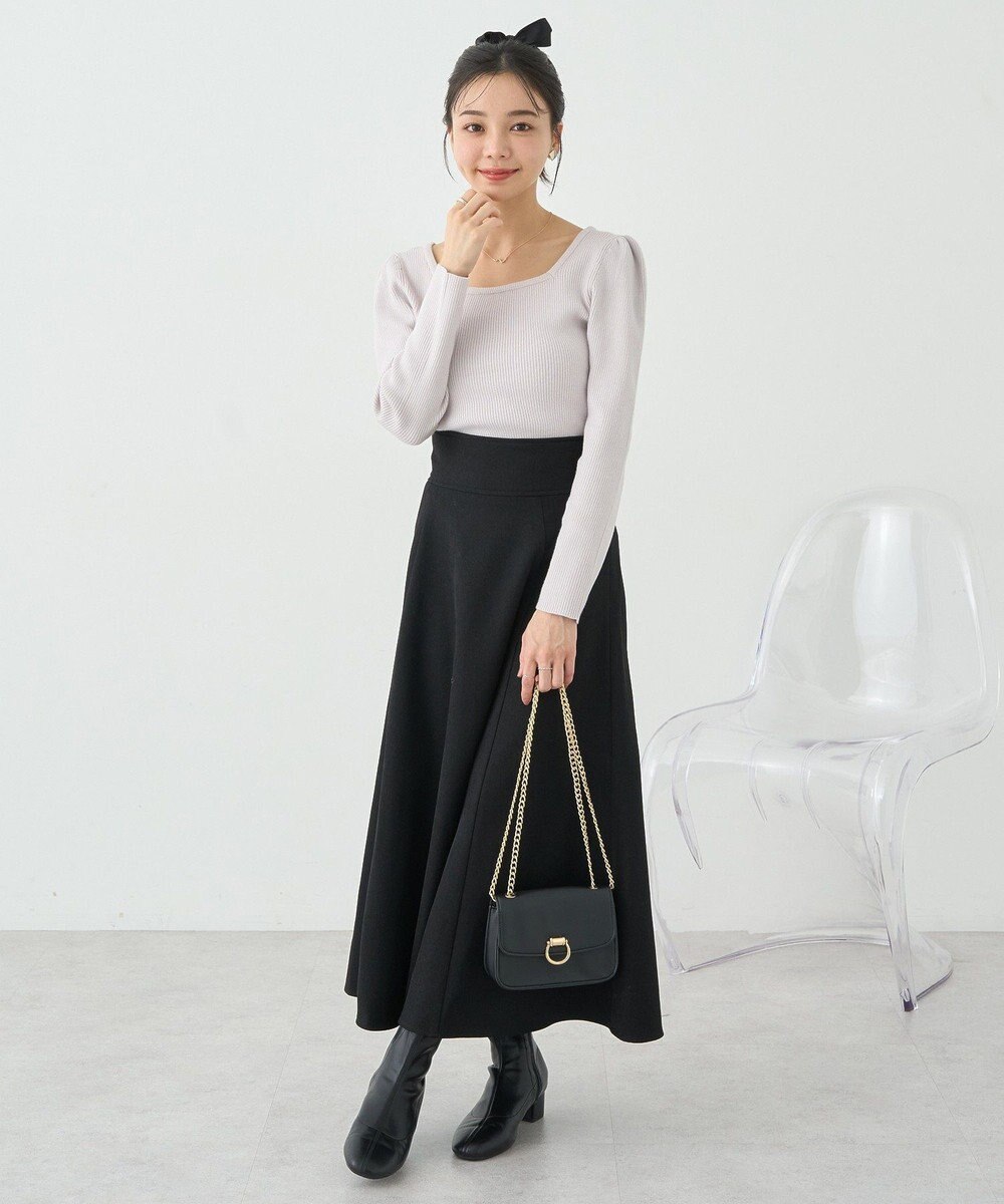 earth music&ecology ＳＥＴ２点ケープ＋リブニットプルオーバー 