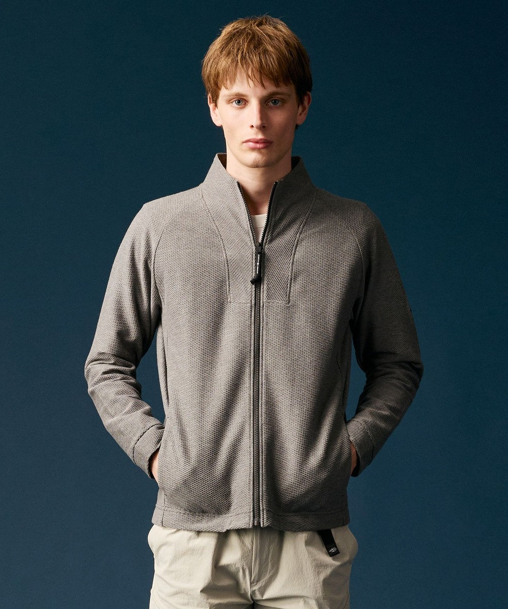 JOSEPH ABBOUD MOUNTAIN 【日本製】ダイヤモンドワッフル アウトドア トラックジャケット 