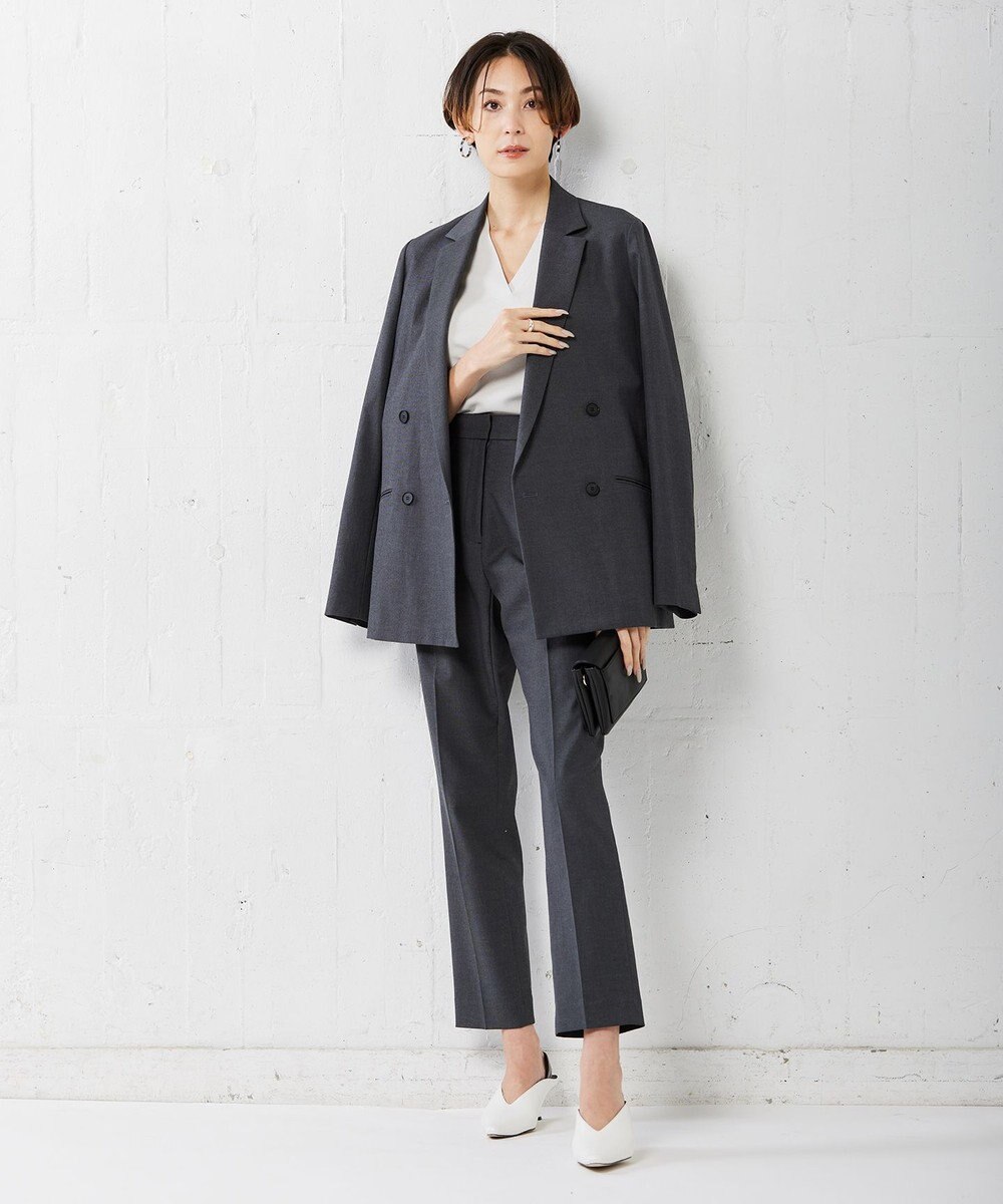 ICB 【セットアップ対応・洗える】 LooseWeave ダブルブレストジャケット 