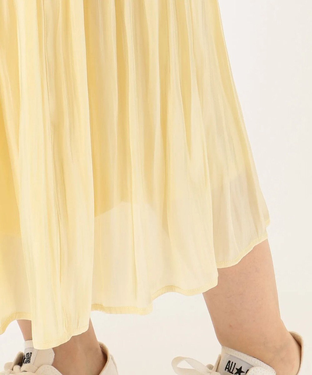 ANY L 【洗える】シャイニーサテン スカート 