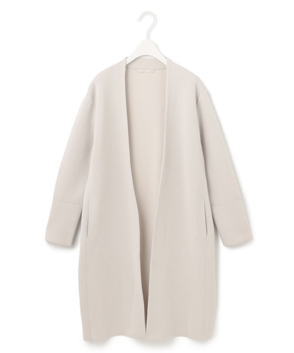 ICB 【洗える】コットンアセテートスムース ロングニットアウター 