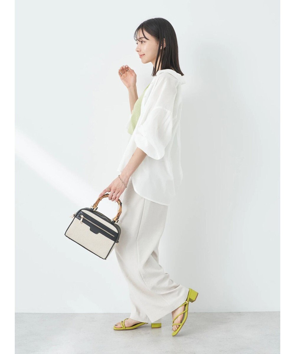 earth music&ecology コットンボイルギャザーシャツ 