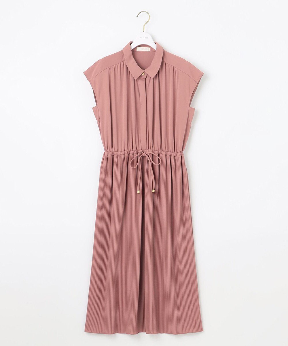 ANY SIS 【接触冷感・吸水速乾・UVケア】エアリードレープスムースプリーツ ワンピース 