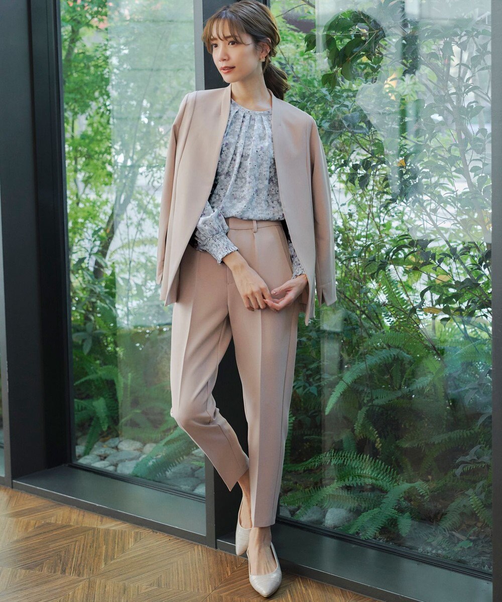 Tiaclasse 【洗える】2WAY花柄ブラウス 