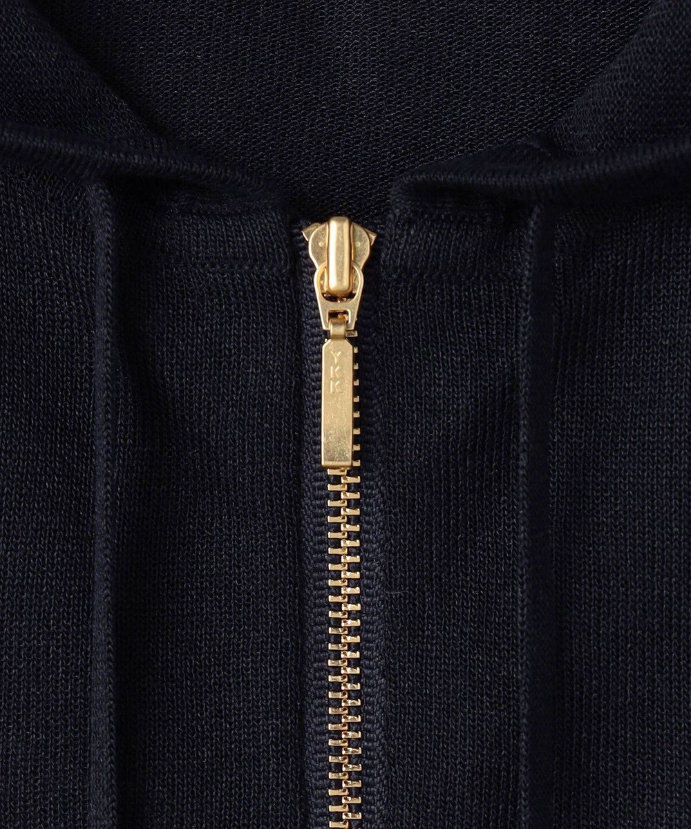 23区 【先行予約】シャイニーシアーニット ジップアップ パーカー 