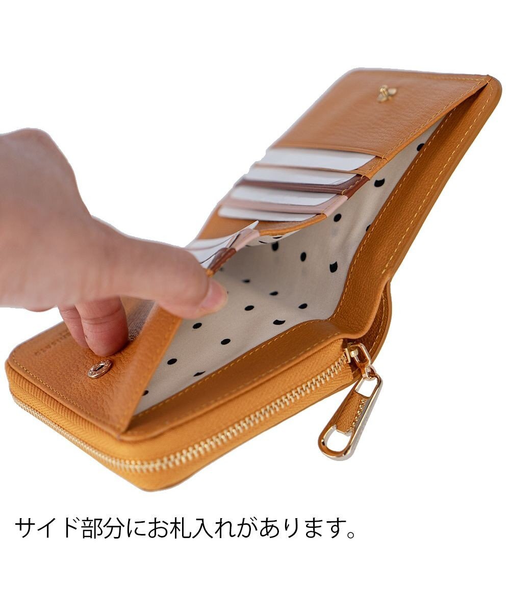 tsumori chisato CARRY ネコおこし ラウンドファスナー2つ折り財布 