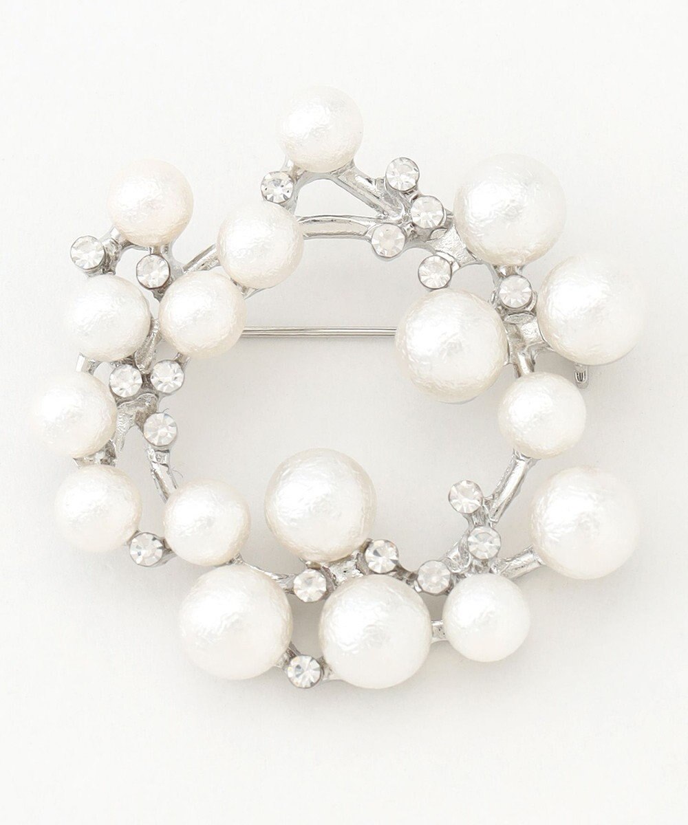 ANY サークルパールブローチ 